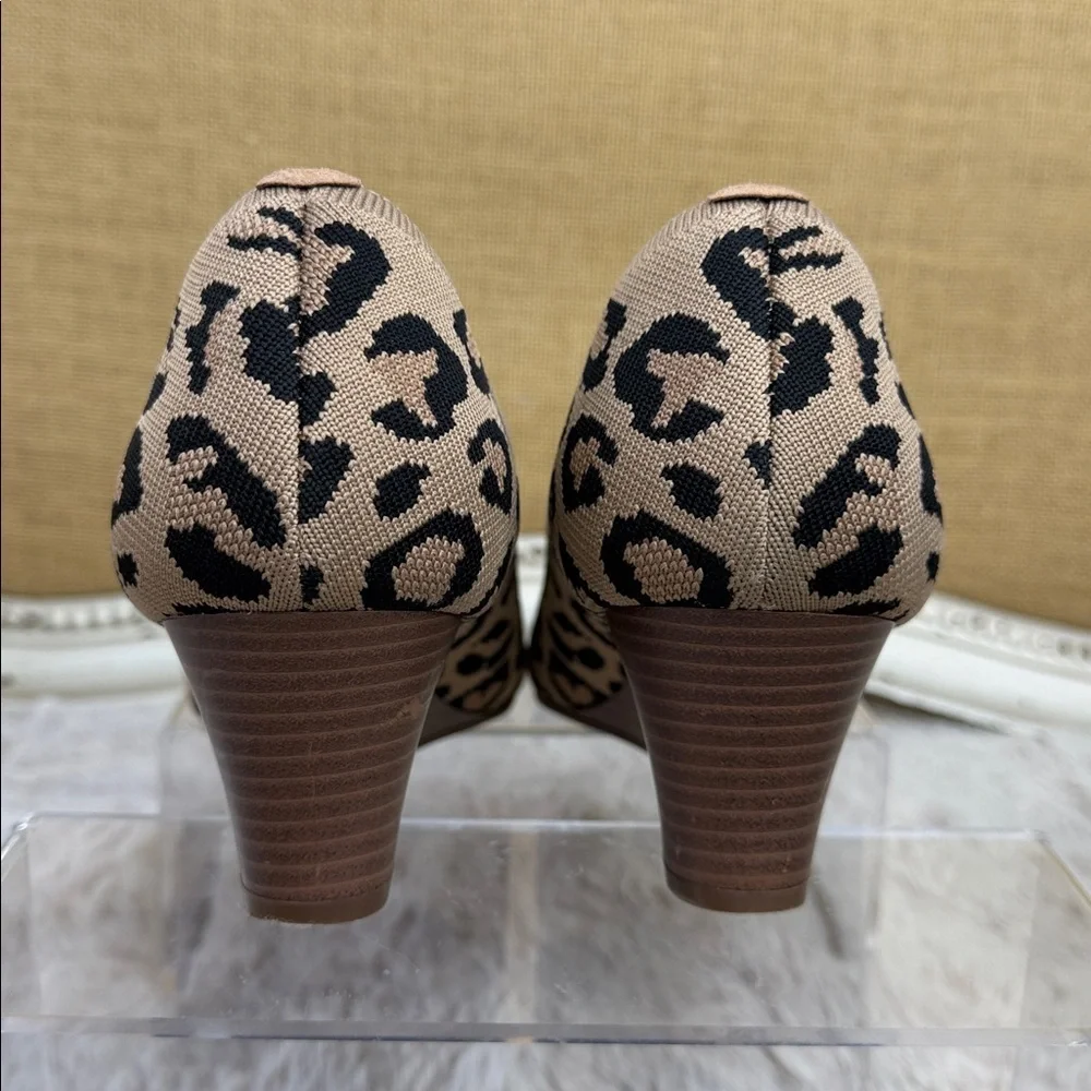 Vivaia | Margot Leopard-Print Wedge Pumps, Size EU43